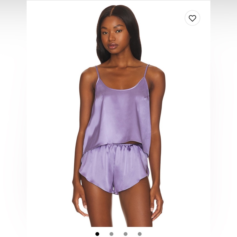 Journelle Celine Open Back Cami & Tulip Shortie Set in Lavander, Size Medium